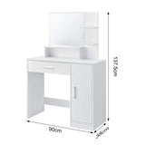 KAPTAFEL - grote spiegel 50x40 cm - wit