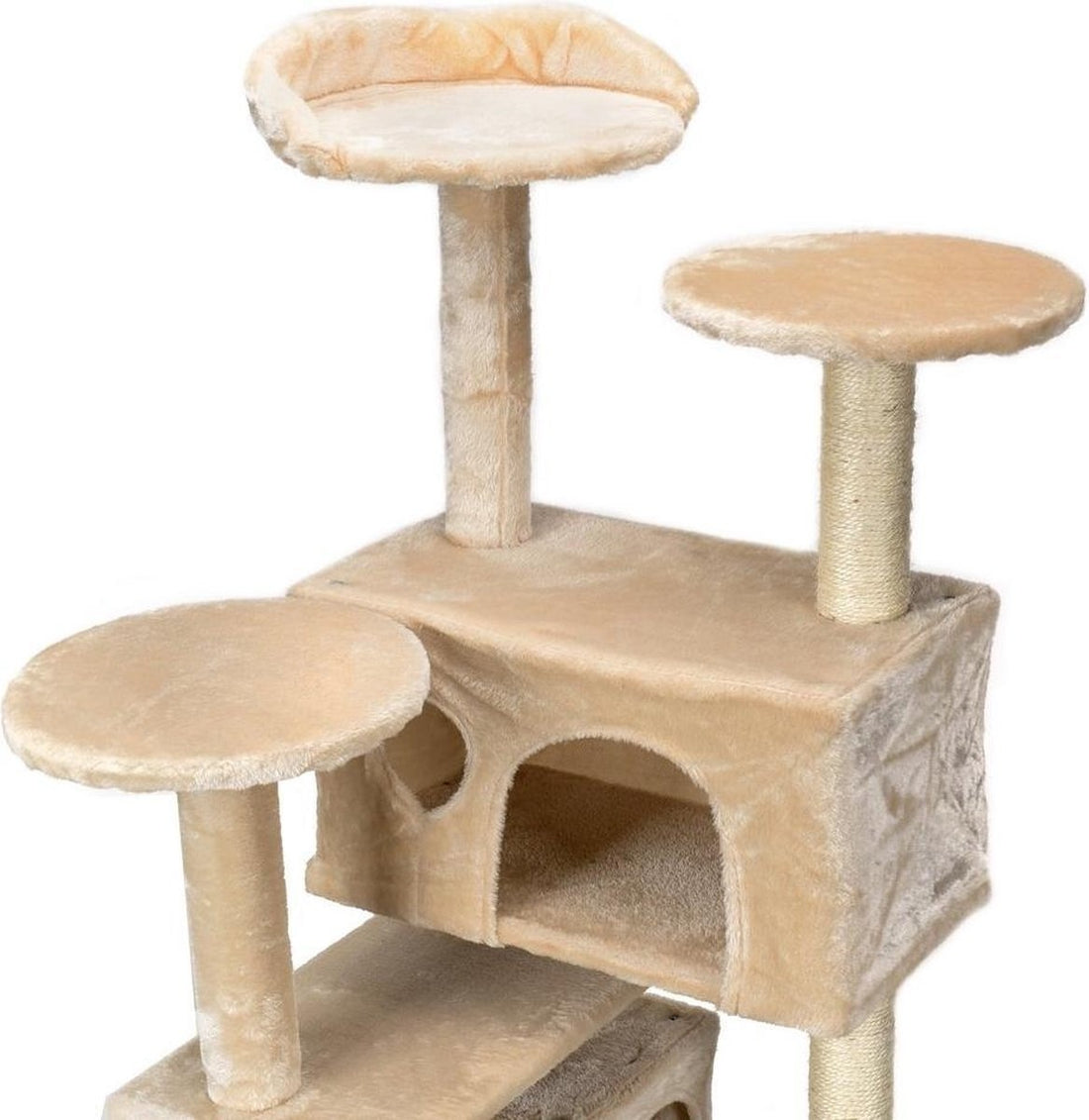 Kattenboom - Stabiel en Veilig - 131x58x50 cm Beige