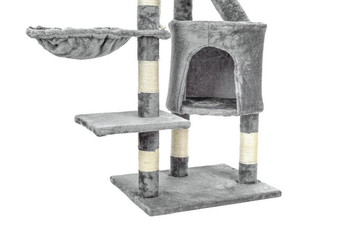Krabpaal - 6 slaapplateaus met sisal-koord - Grijs 117,5 cm