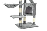 Krabpaal - 6 slaapplateaus met sisal-koord - Grijs 117,5 cm
