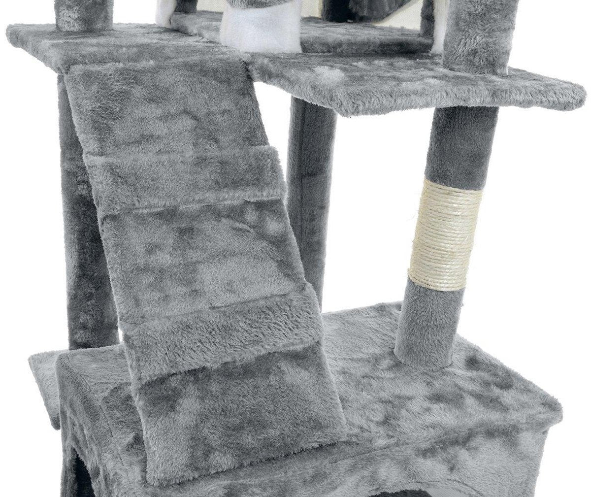KRABPAAL - 7 plateaus - sisal-koord - grijs - 170 cm