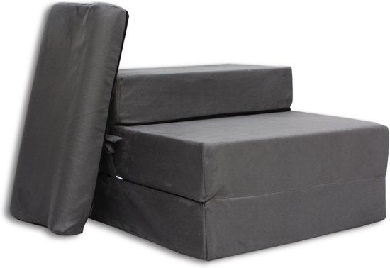 Logeermatras - Opvouwbaar, Comfortabel, Duurzaam Foam - Grijs 200x70 cm