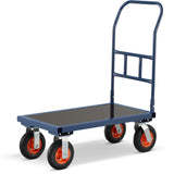 PLATEAUWAGEN - 640 kg Draagvermogen - Blauw/Zwart