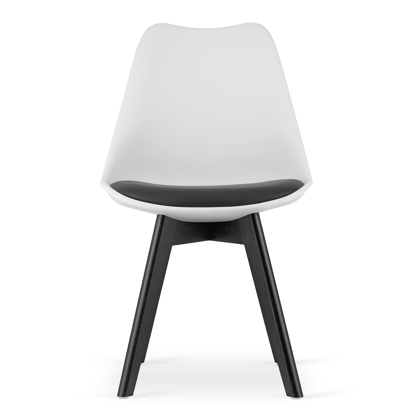 Eetkamerstoel - Ergonomisch Design - Wit/Zwart