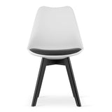 Eetkamerstoel - Ergonomisch Design - Wit/Zwart
