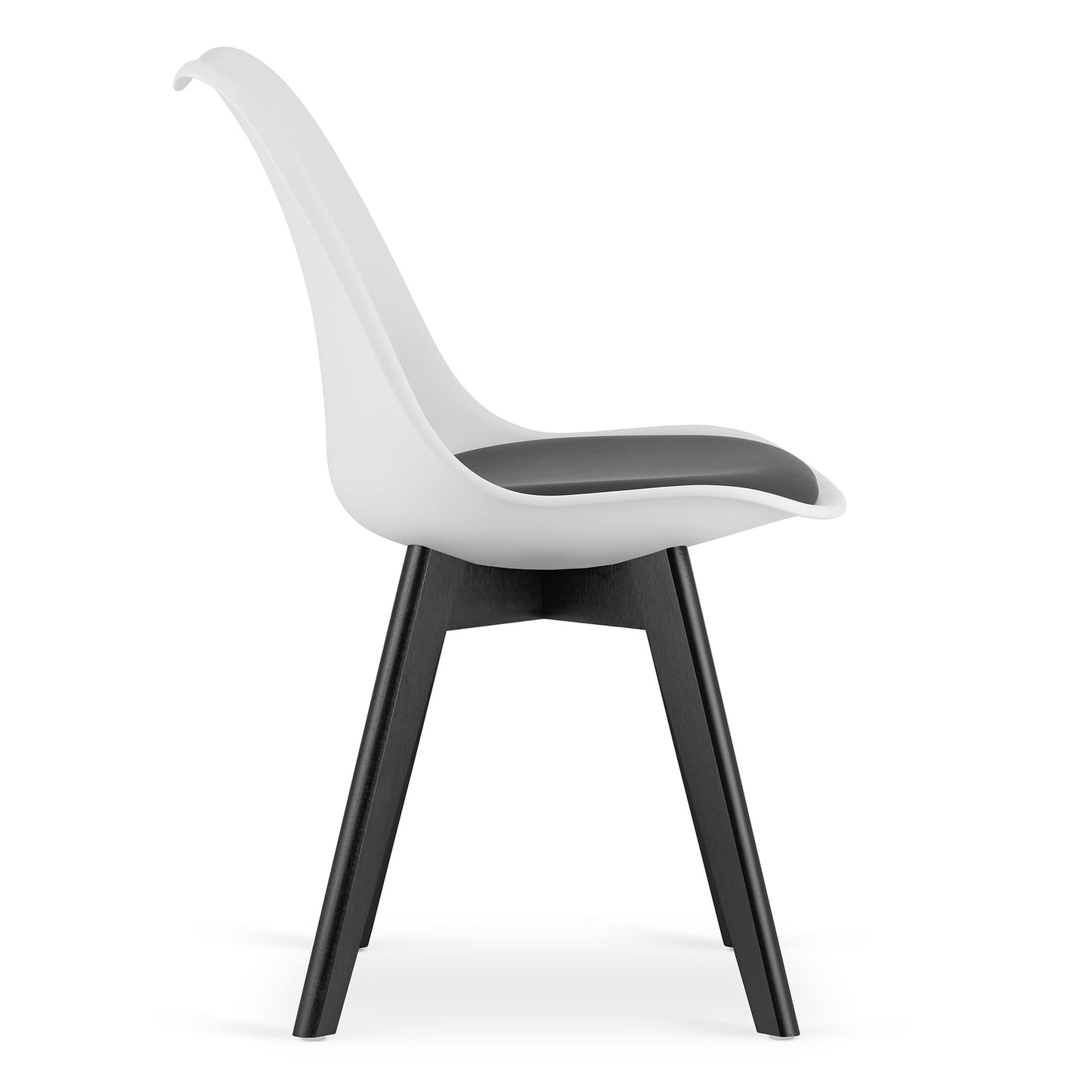 Eetkamerstoel - Ergonomisch Design - Wit/Zwart