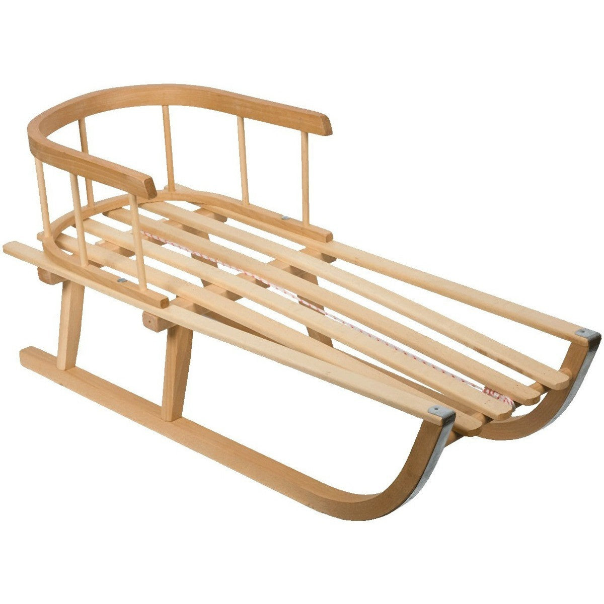 Houten slee - metalen geleiders - 84 cm