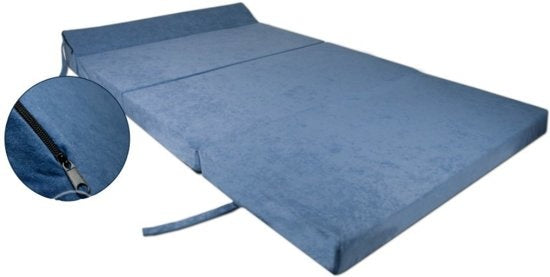 Opvouwbaar matras - compact en comfortabel - blauw 200x120x10 cm