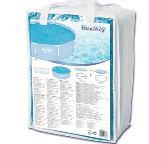 Zwembadafdekking - Solar verwarmend UV-bestendig - Blauw 366 cm