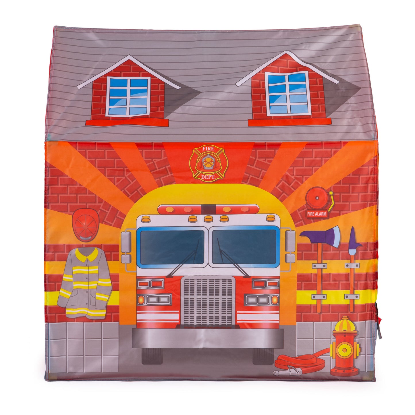 SPEELTENT - Brandweer Thema - 190x73x102 cm - Rood