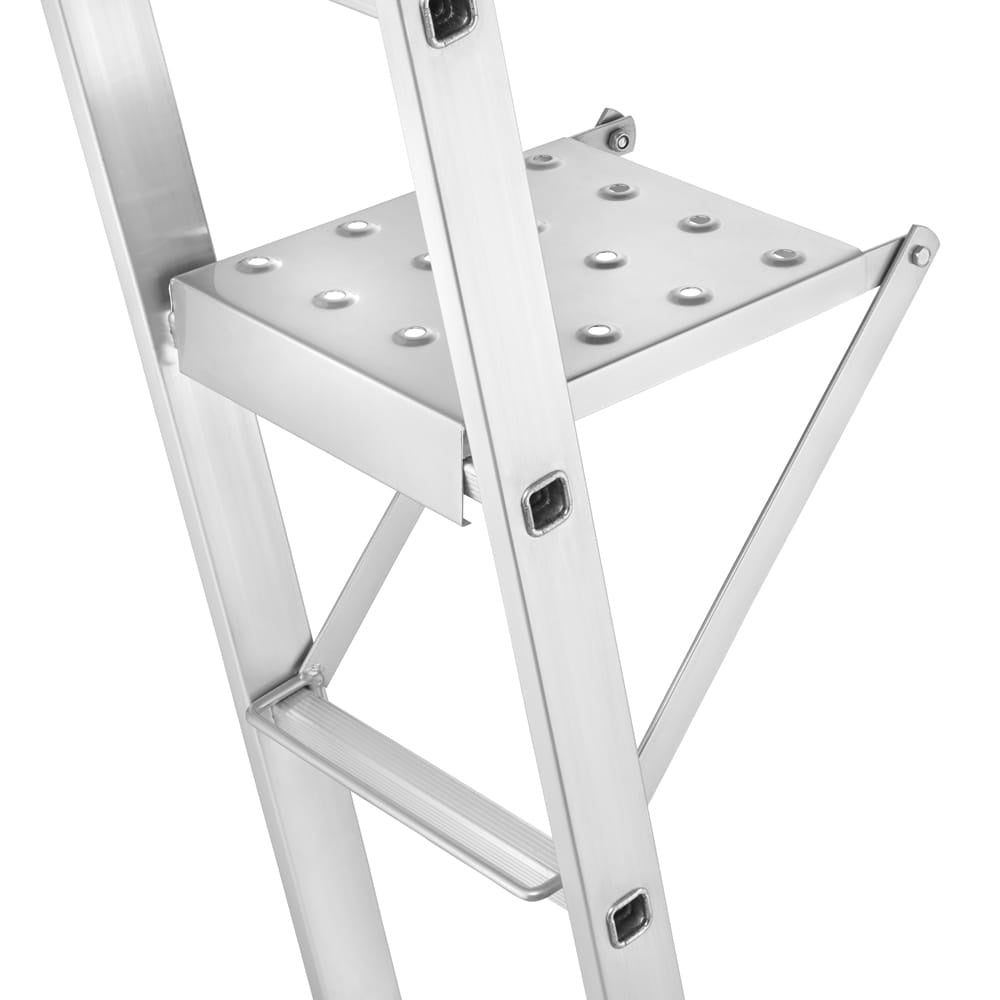 LADDERBANKJE - draagvermogen 150 kg - zilver