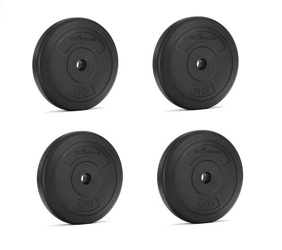 HALTERSCHIJF SET - 20kg Gietijzer - Zwart