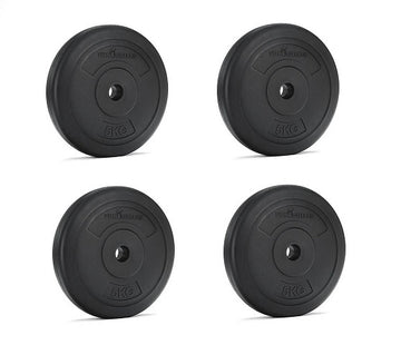HALTERSCHIJF SET - 20kg Gietijzer - Zwart