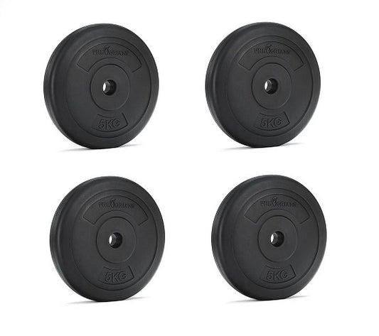 HALTERSCHIJF SET - 20kg Gietijzer - Zwart