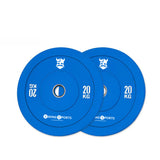 BUMPER PLATE - 20 kg schokabsorberend rubber - blauw