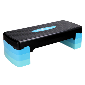 AEROBIC STEP - Verstelbaar 10/15/20 cm - Zwart/Blauw - 67x27 cm
