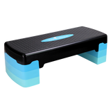 AEROBIC STEP - Verstelbaar 10/15/20 cm - Zwart/Blauw - 67x27 cm