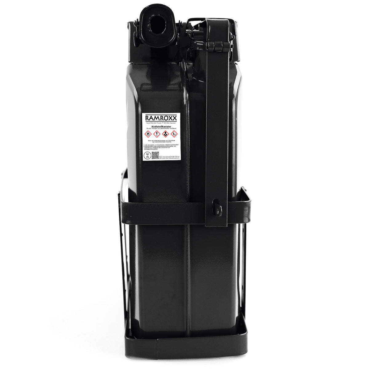 JERRYCAN - 20L Metaal Inclusief Schenktuit - Zwart