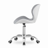 BUREAUSTOEL - Ergonomisch, Draaibaar, Eco-leer - Grijs/Wit