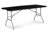 KLAPTAFEL - Stabiele HDPE-constructie - Zwart 153x70 cm