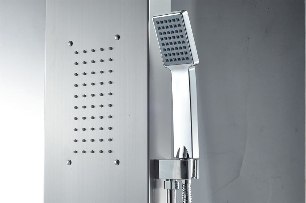 DOUCHEPANEEL - Regendouche-Hydromassage-Roestvrij Staal - Chroom
