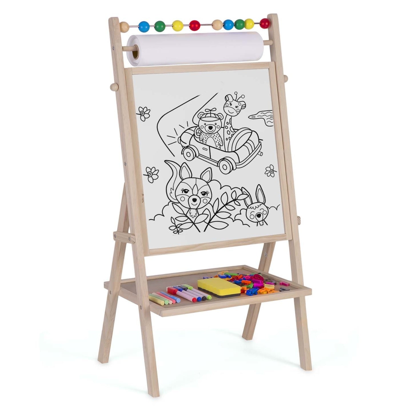 SCHRIJFBORD - Magnetisch & Krijt - 62x28x44 cm