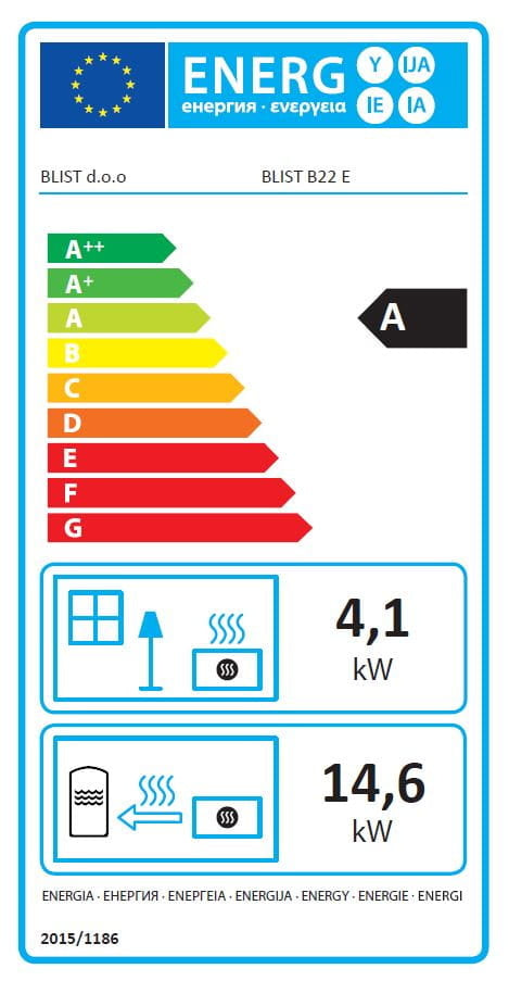 Houtkachel - 22kW Watermantel - Zwart
