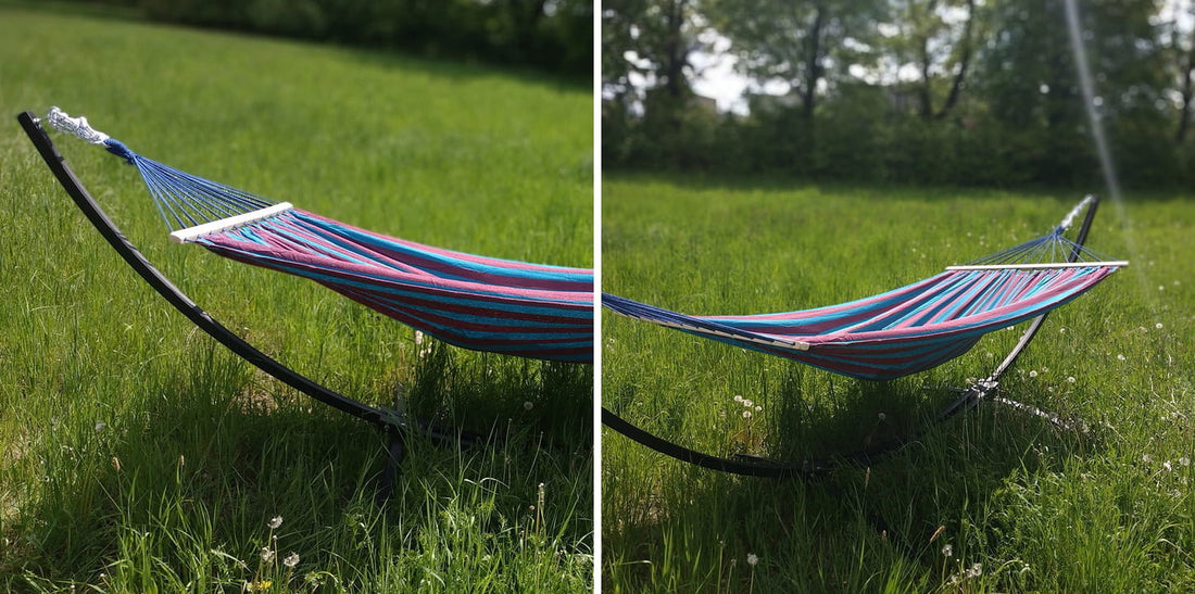 HANGMAT - Stalen Frame 220kg Weerbestendig - Zwart 220x160cm