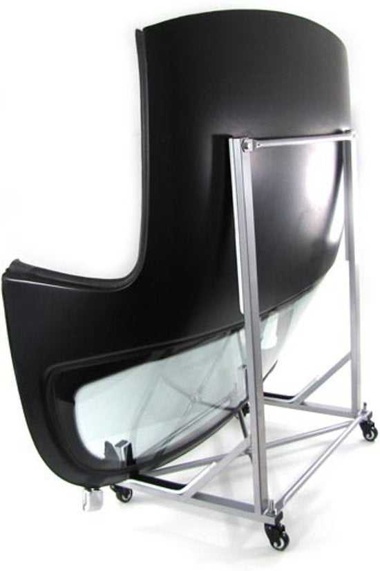 Hardtop Standaard - Stevig & Stabiel met Zwenkwielen - Zilver 100x55x40 cm