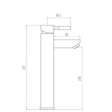 Wastafelkraan - keramische kop 40mm - zwart/chroom