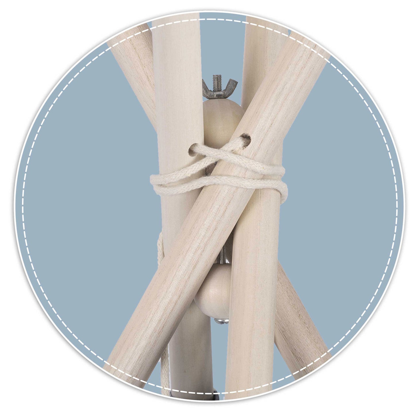 TIPI TENTSTABILISATOR - Hout en Metaal - 122 mm