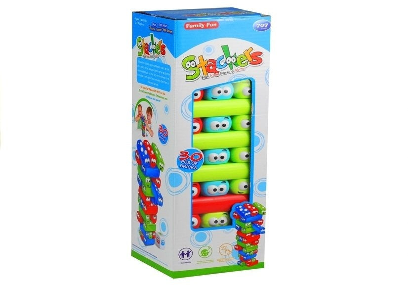 JENGA arcadespel - kleurrijke versie voor kinderen - 10x4,5 cm blokken