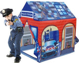 Kinder speeltent - politie thema - blauw & rood - 95x72x102 cm