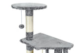 Krabpaal - 6 slaapplateaus met sisal-koord - Grijs 117,5 cm