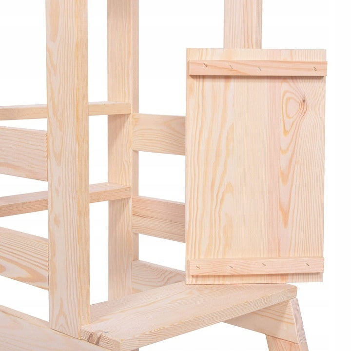 LEERTOR - Verstelbaar Berkenhout - 90cm Hoogte