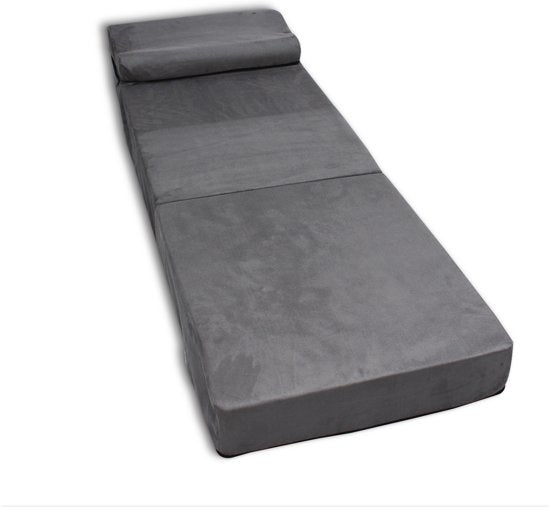 Logeermatras - Opvouwbaar, Comfortabel, Duurzaam Foam - Grijs 200x70 cm