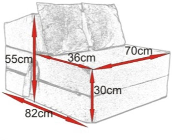 Opvouwbare matras - duurzaam foam - 200x70 cm grijs