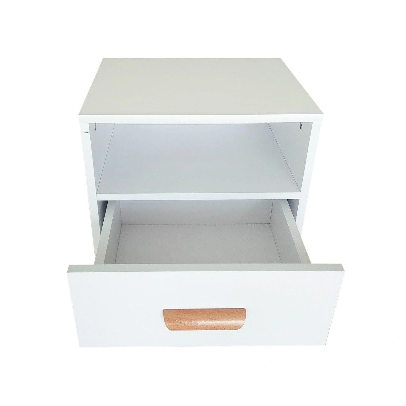 Nachtkastje - MDF Grenen - 1 Lade - Wit
