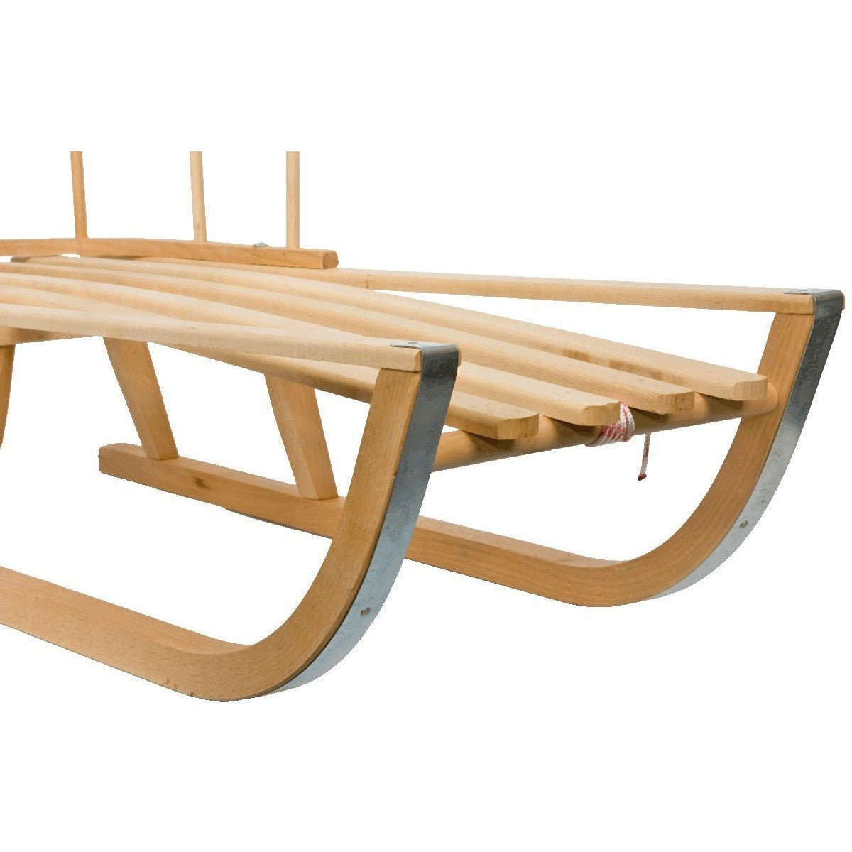 Houten slee - metalen geleiders - 84 cm