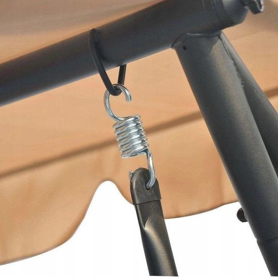 Schommelbank - 3-persoons, verstelbaar zonnedak, max 300 kg - Beige