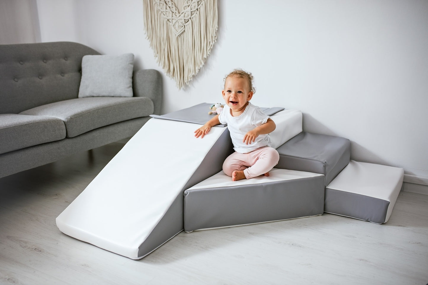 SCHUIMEN GLIJBAAN - Meerdere vormen - 40cm hoog - Wit/Grijs/Paars