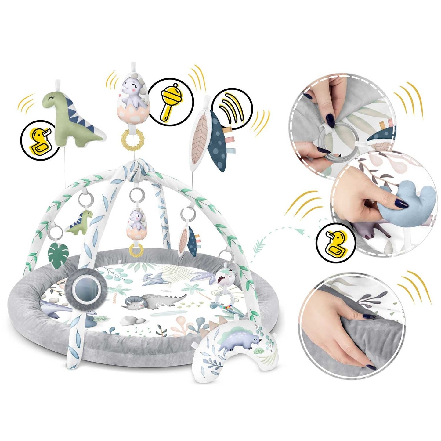 Babygym - 7-in-1 Multifunctioneel - Dinosaurus Thema - 97x78x56 cm