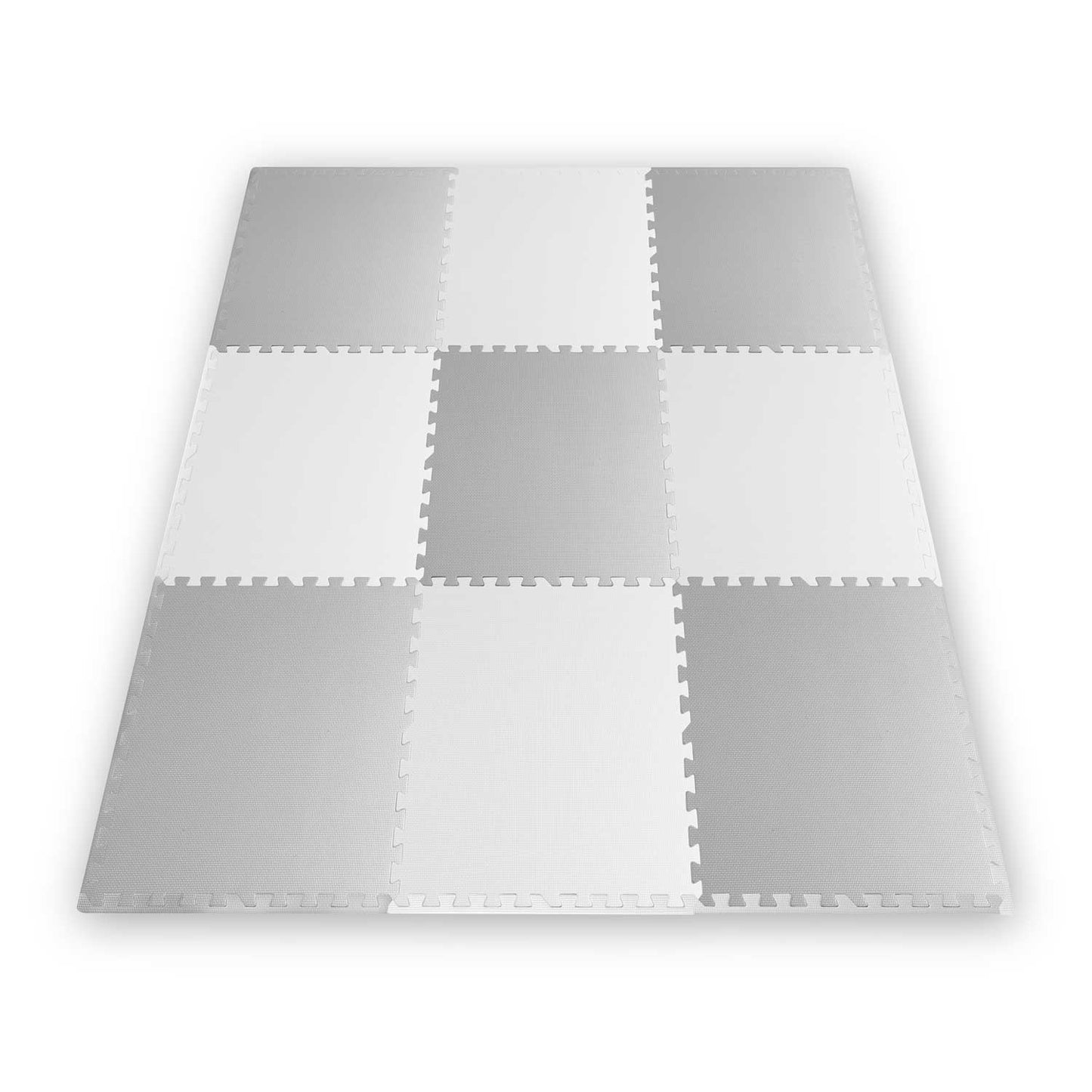 SPEELMAT - EVA foam - 180x180 cm - wit/grijs