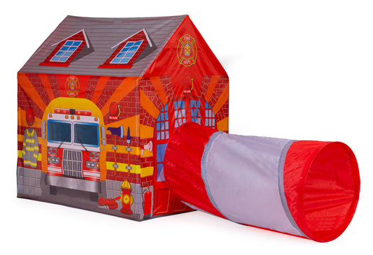 SPEELTENT - Brandweer Thema - 190x73x102 cm - Rood