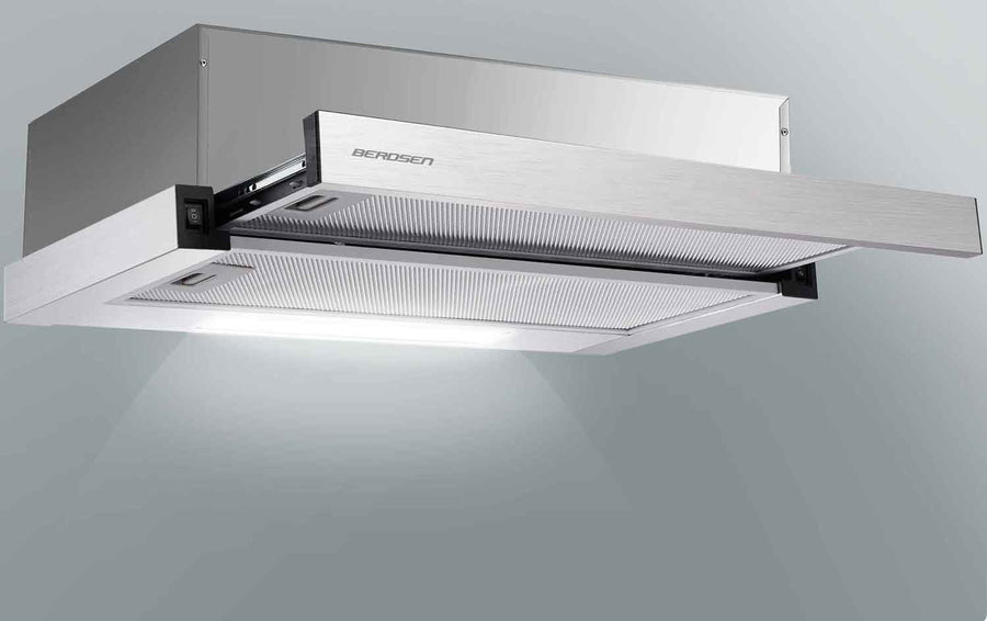 afzuigkap - telescopisch 50cm 200m3/u LED - inox