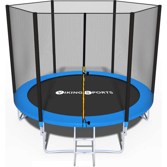 Trampoline - veiligheidsnet & ladder - 244 cm blauw/zwart