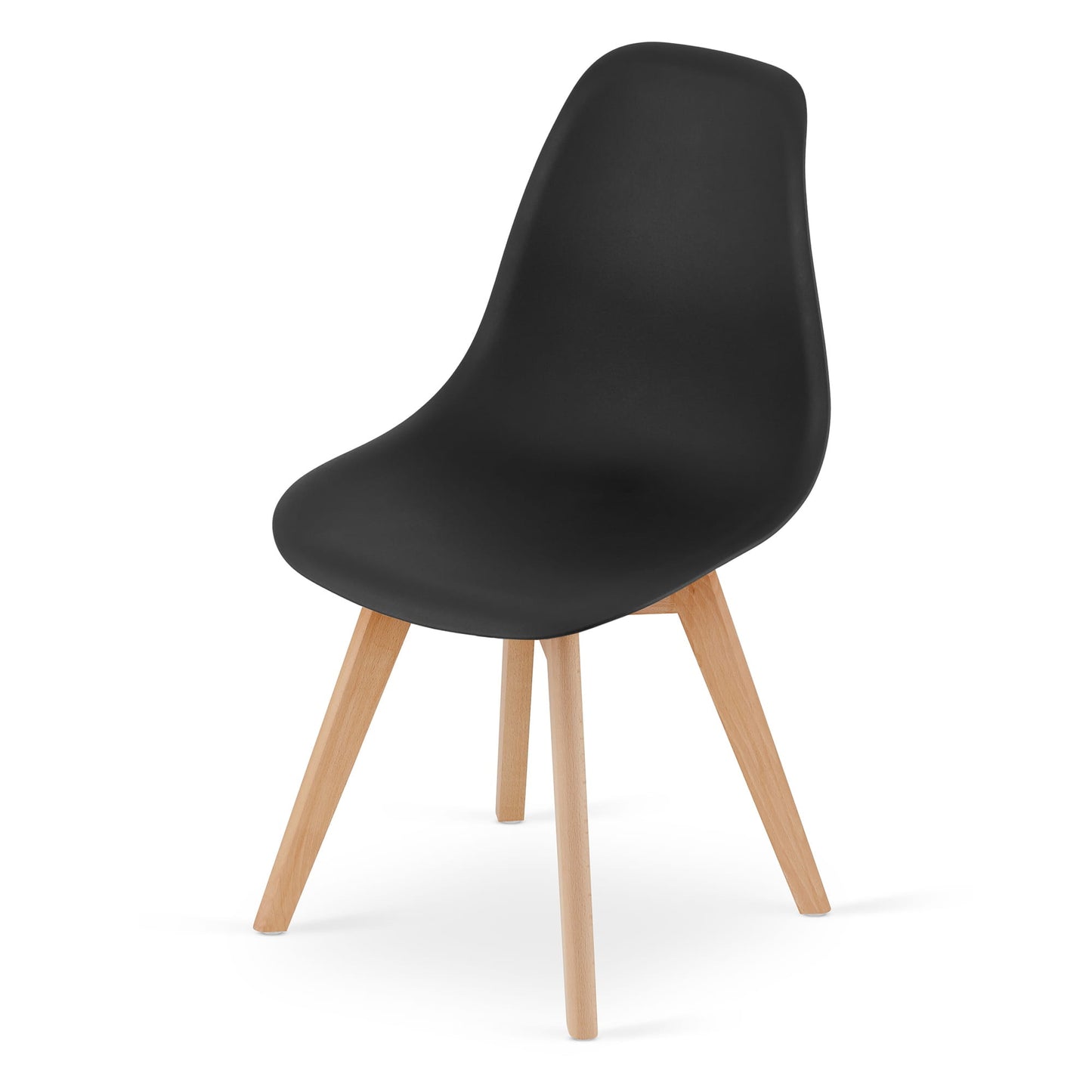 EETKAMERSTOELEN - Set van 2 - Polypropyleen en Beukenhout - Zwart