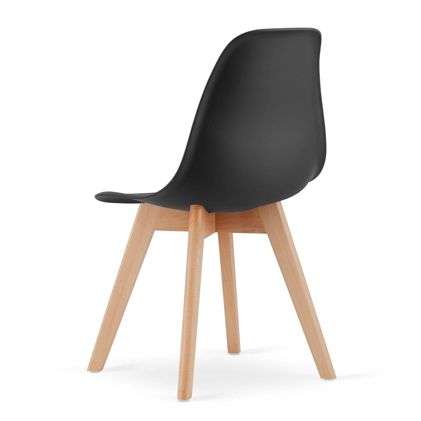 EETKAMERSTOELEN - Set van 2 - Polypropyleen en Beukenhout - Zwart