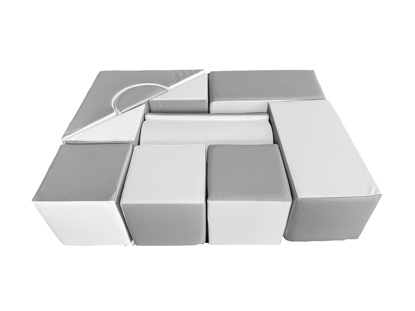 SCHUIMBLOKKEN KASTEELSET - 11 Stuks - T-21 Meubelschuim - Wit & Grijs