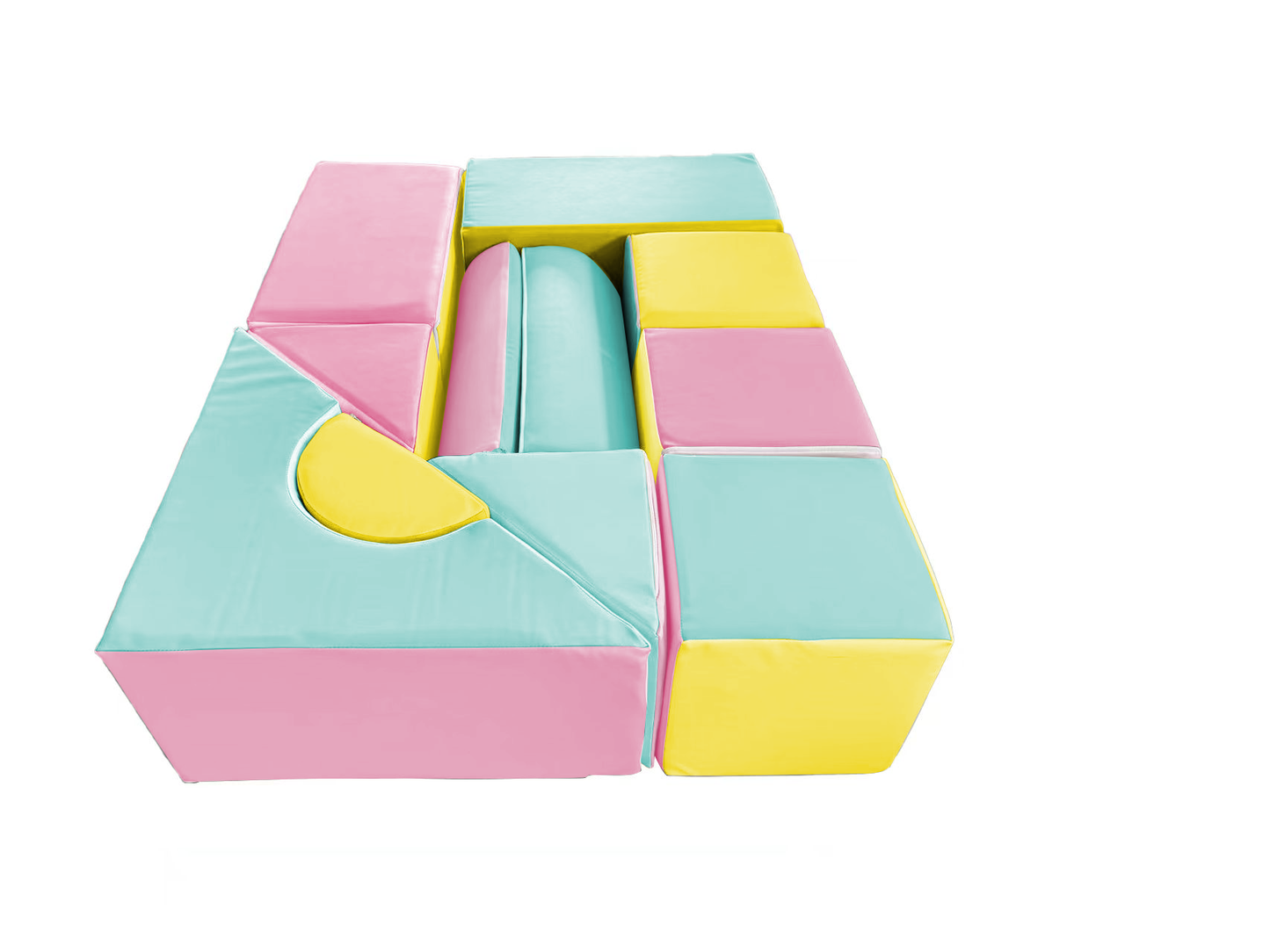 Bouwblokkenset - 11 Elementen - Pastelkleuren